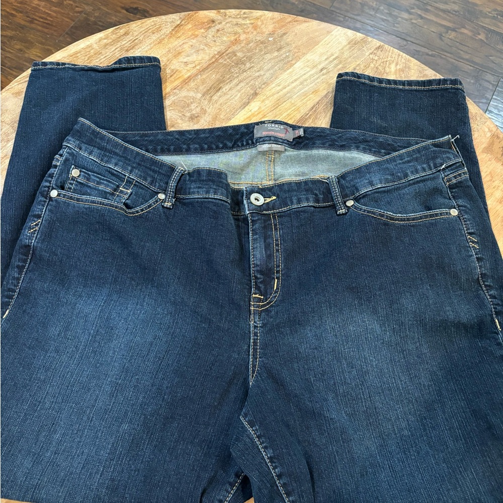 Torrid Boyfriend Straight Jeans Dark Wash